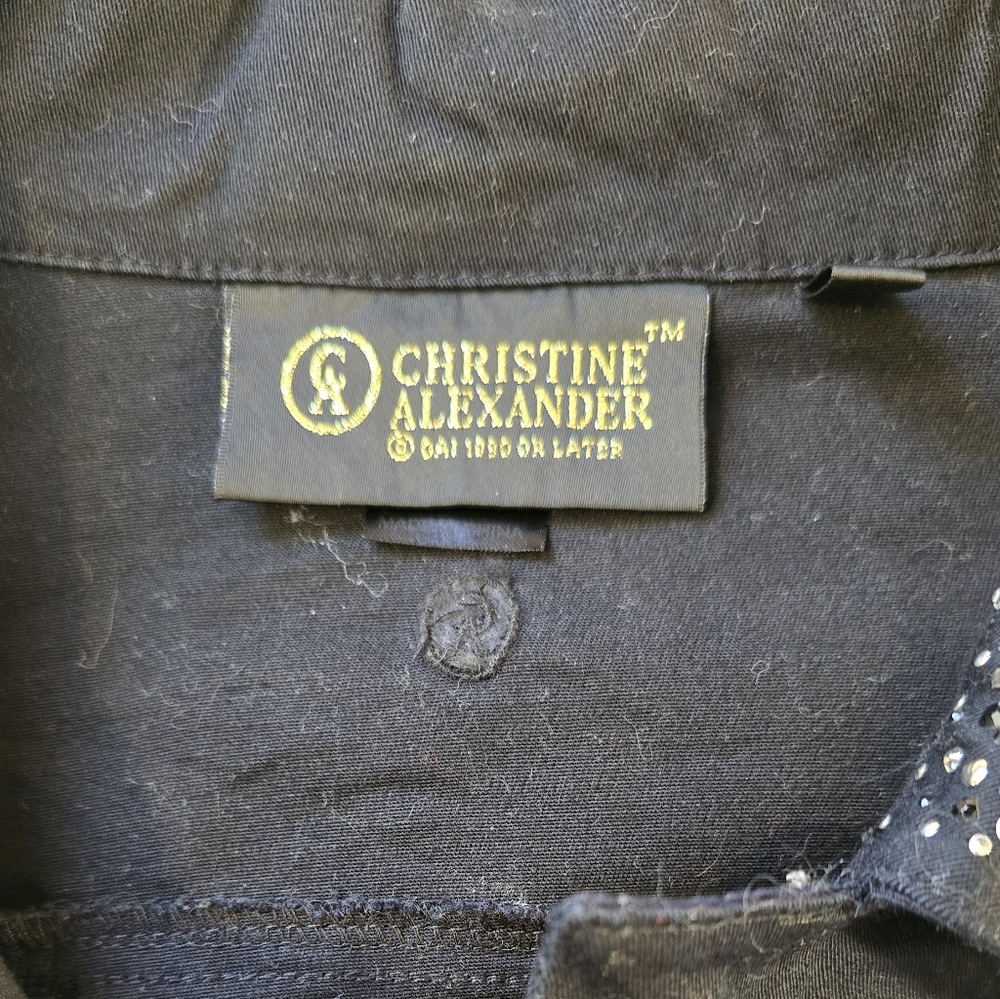 Christine Alexander Black Cotton Jacket With Bling - Picture 4 of 6